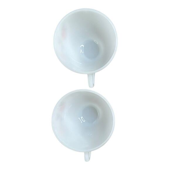 Vtg Anchor Hocking Fire King Milk Glass Pink Floral Fleurette Snack Plate & Cups - Picture 9 of 10